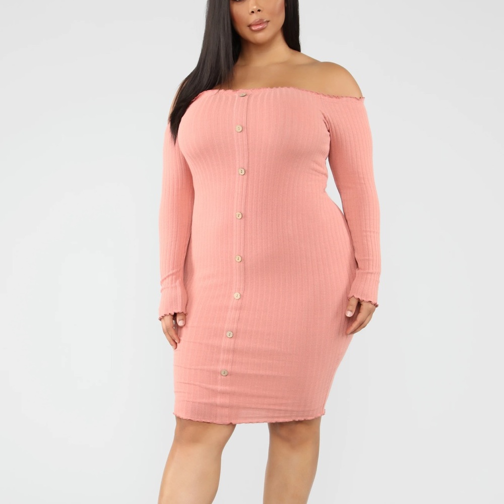 FASHION NOVA Jacklyn Off Shoulder Midi